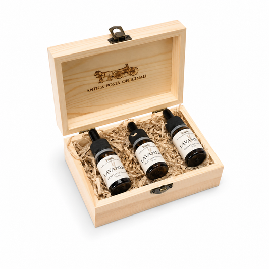 Olio essenziale di lavanda in confezione da 3 boccette